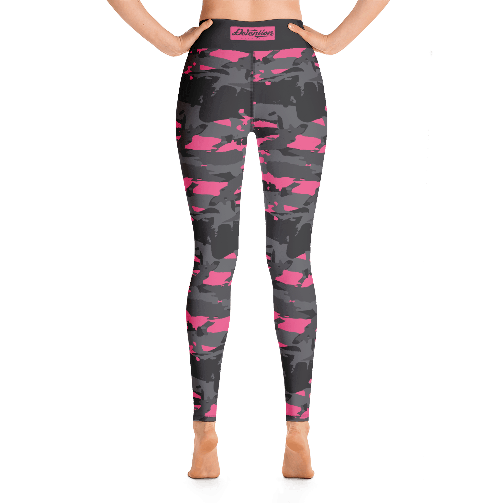Pink Camo Yoga Leggings - Detention Apparel