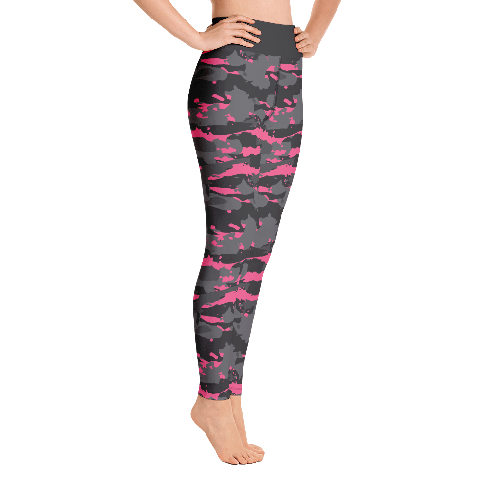 Pink Camo Yoga Leggings - Detention Apparel